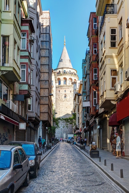 Galata Tower Street View in Istanbul – Free Stock Photo, Download for Free