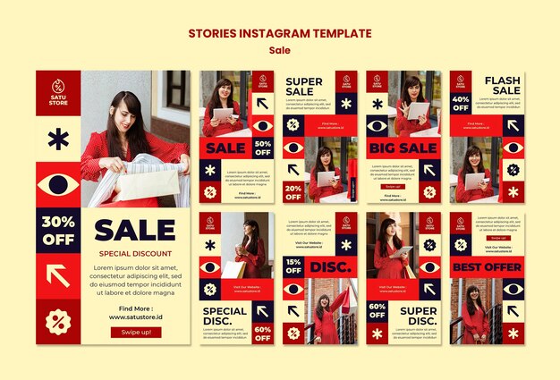 Red Sales Social Media Stories – Free Download