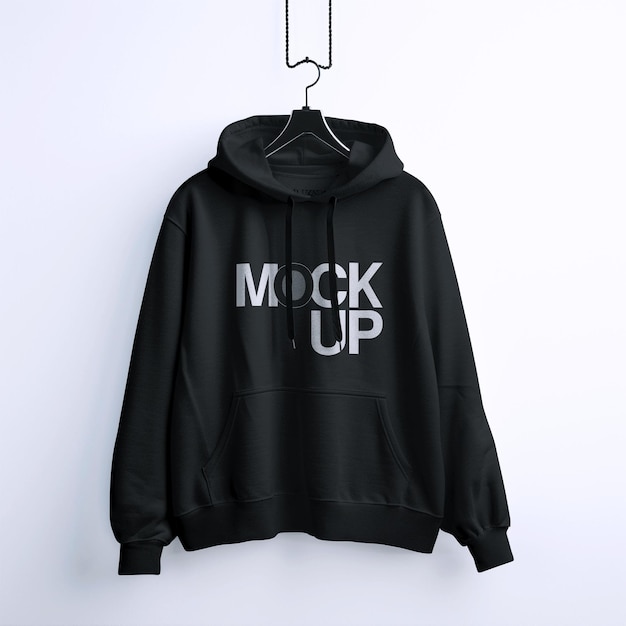 Black Male Hoodie Hanging on Hanger – Free Download