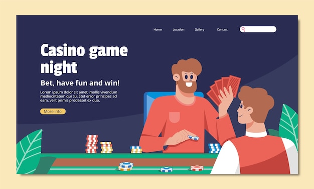 Casino Experience and Gambling Landing Page Template – Free Download