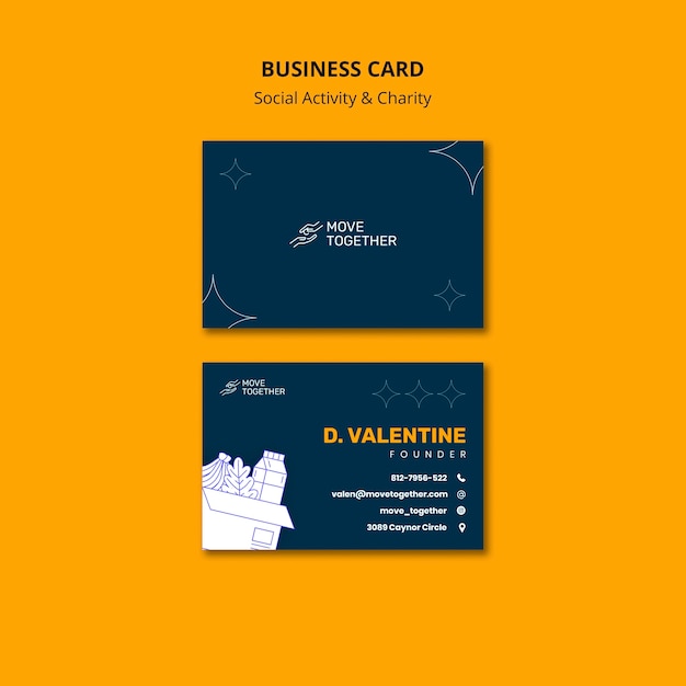 Social Activity Business Card Template – Free Download