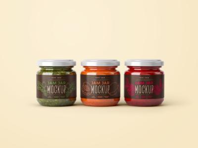 Small Jar Jam Mockup – Download Free Stock Photo