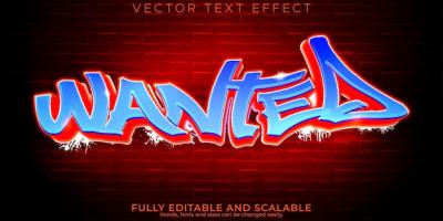 Editable Graffiti Text Effect and Street Style Vector Template – Free Download