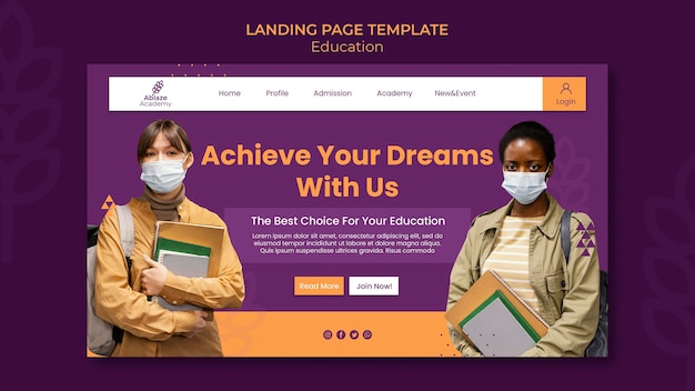 University Education Landing Page Template – Free Download