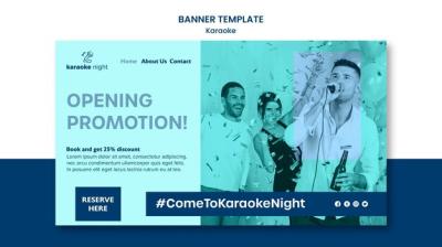 Karaoke Concept Banner Template for Your Creative Projects – Download Free Stock Photo