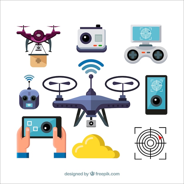 Fun Pack of Drone Elements – Free Download