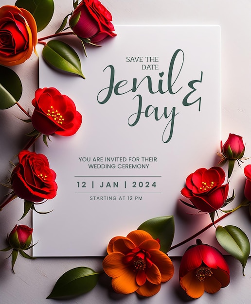 Elegant Vintage Wedding Invitation Greeting Cards – Free Download