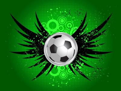 Grunge Style Football Background with Wings – Free Download