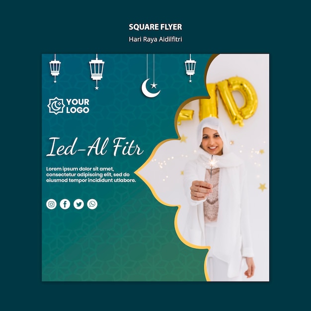 Hari Raya Aidilfitri Flyer Template – Free Download