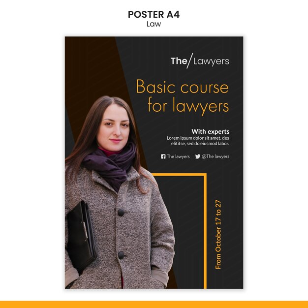 Law Template Poster Design – Download Free Stock Photo