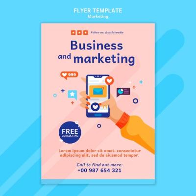 Marketing Flyer Template with Photo – Free Download