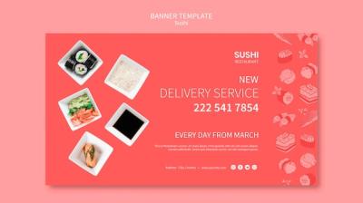 Sushi Banner Template Concept – Free Download