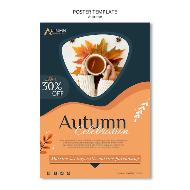 Autumn Sale Template Poster – Free Download for Stunning Promotions