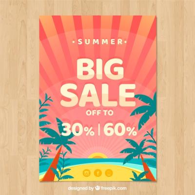 Summer Sale Flyer Design – Free Download