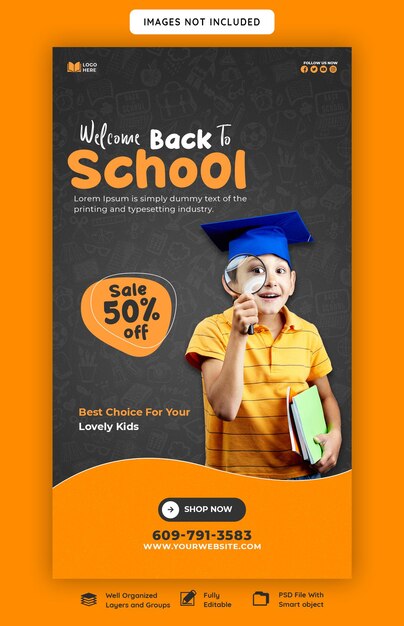 Back to School Instagram and Facebook Story Template – Free Download