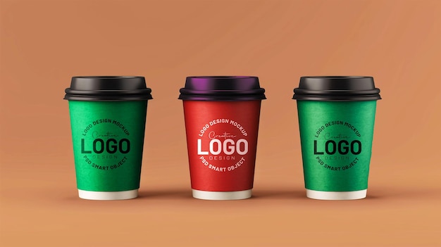 Coffee Cups Logo Mockup – Free Download