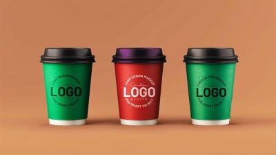 Coffee Cups Logo Mockup – Free Download