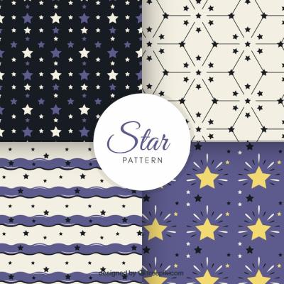 Star Pattern Set of Four – Free Download