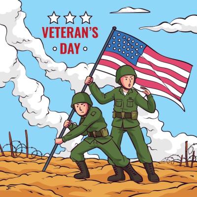 Hand Drawn Veteran’s Day Background – Free Download