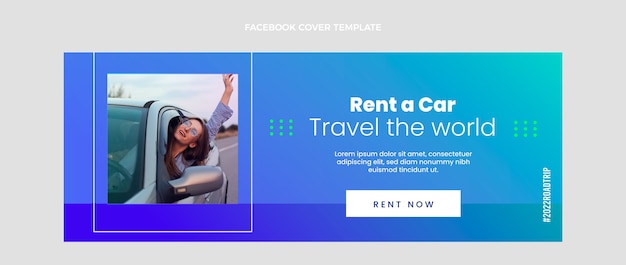 Gradient Car Rental Design Template – Download Free Stock Photo