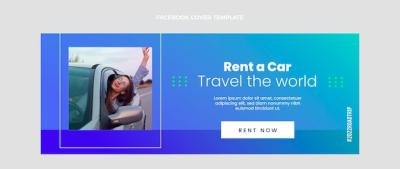 Gradient Car Rental Design Template – Download Free Stock Photo