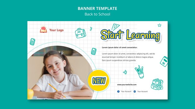 Back to School Banner Template – Free Download