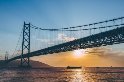 Akashi Kaikyo Bridge Over Seto Inland Sea in Kobe, Japan – Free Stock Photo Download