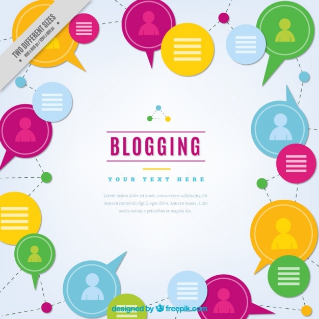 Blog Background Featuring Speech Bubbles – Free Download