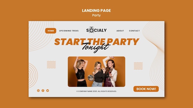 Party Concept Landing Page Style – Free Stock Photo, Download Free