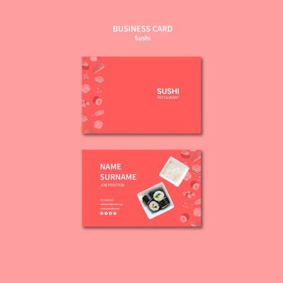 Sushi Business Card Template – Free Download