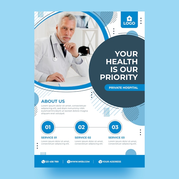 Healthcare Establishment Poster Design – Free Download