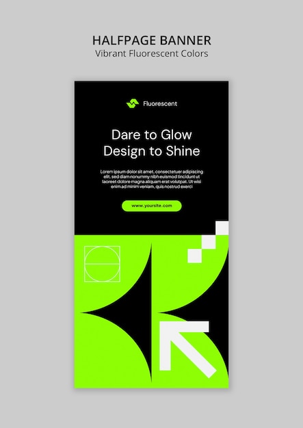 Vibrant Fluorescent Colored Shapes Template – Free Download