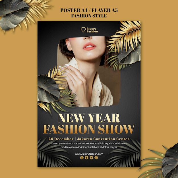 Fashion Show Poster Template – Download Free Stock Photo