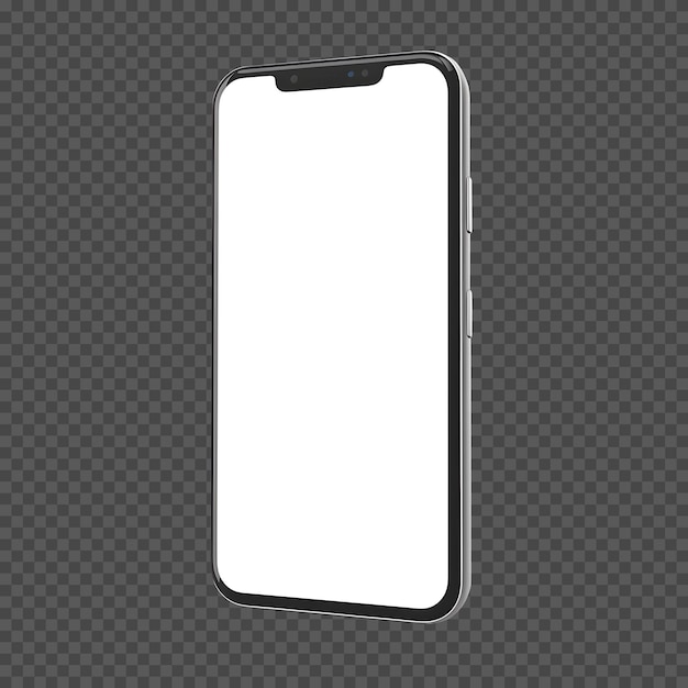 Mobile Phone PSD Mockup with White Screen – Free Download