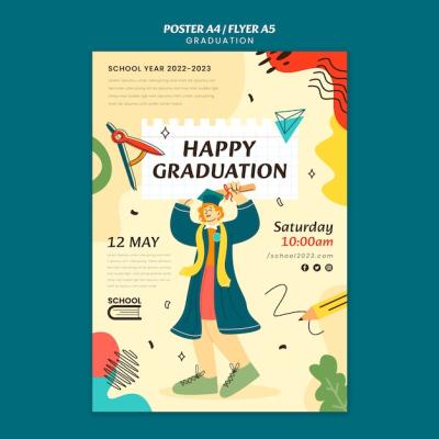 Graduation Celebration Poster Template – Free Download