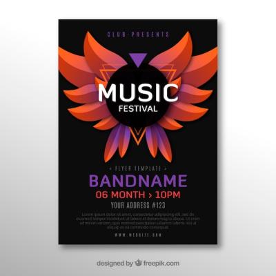 Abstract Music Festival Poster Design – Free to Download