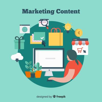 Flat Background for Marketing Content – Free Download