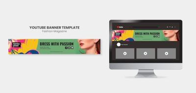 Fashion Magazine YouTube Banner – Free Download, Free Stock Photo