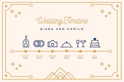 Wedding Timeline in Lineal Style – Free Download