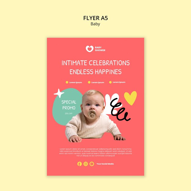 Creative Baby Flyer Template Design – Free Download