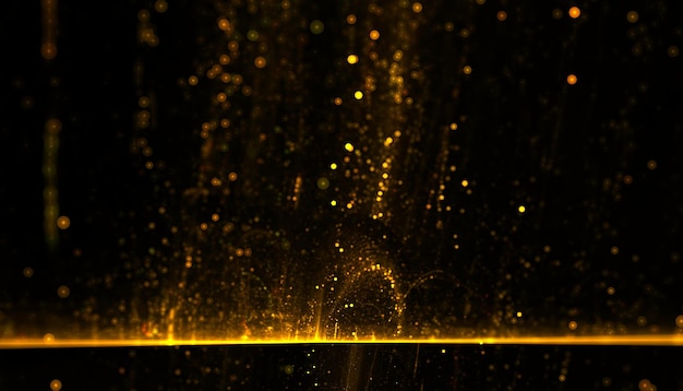 Golden Particle Shimmering Glitter Background Illustration – Free Download