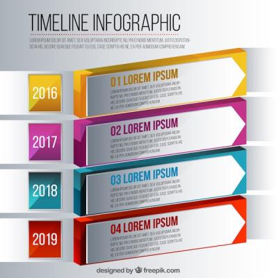 Colorful Timeline Infographic Template – Free Download