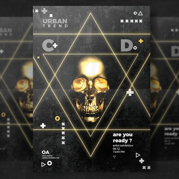 Skull Flyer Template – Free Download, Free Stock Photo