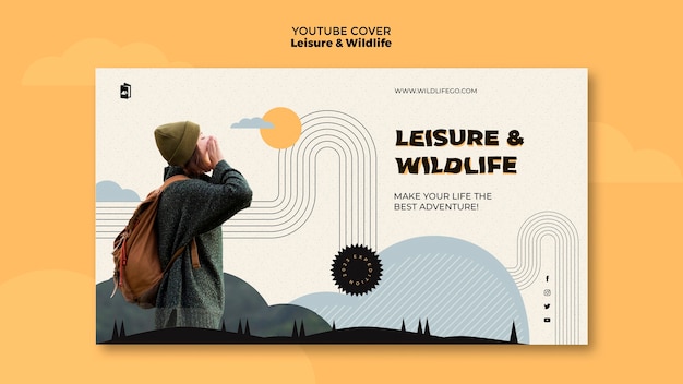 Leisure and Wildlife YouTube Cover Template – Free Download