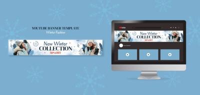 Winter Season YouTube Banner Template – Free Download