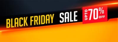 Elegant Black Friday Sale Banner with Offer Details – Free Download