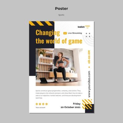 Sport Poster Template for Women – Free Download