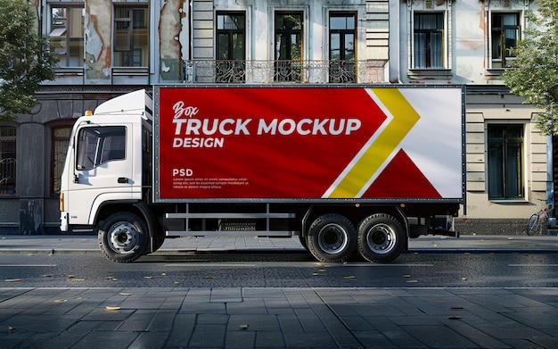 Box Truck Mockup – Download Free Stock Photo