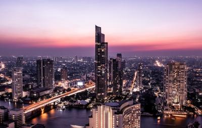 Bangkok Cityscape at Midnight: Stunning Views for Free Download