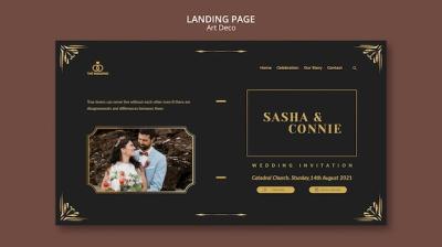 Art Deco Landing Page Design Template – Free Download